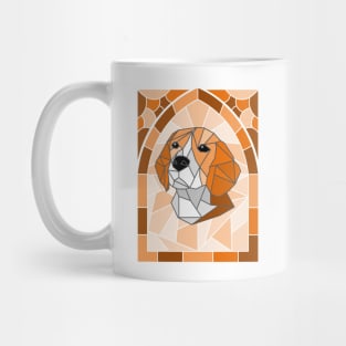 Stained Glass Beagle Mug